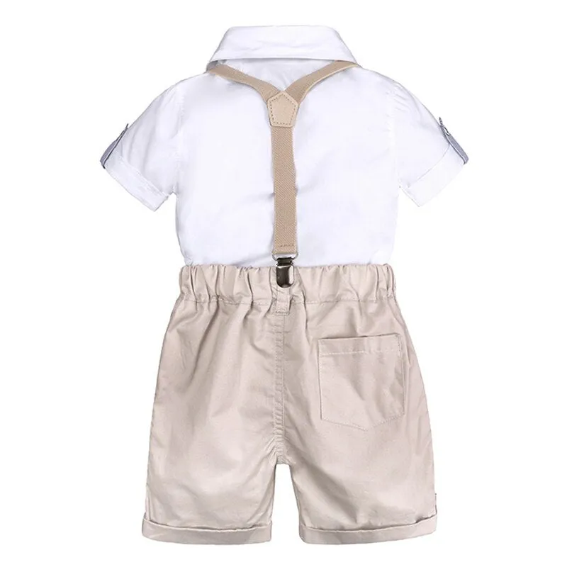 Toddler Boys Clothing Set Summer Baby Suit Shorts Shirt 1 2 3 4 Year Children Kids Clothes Suits Formal Wedding Party Costume