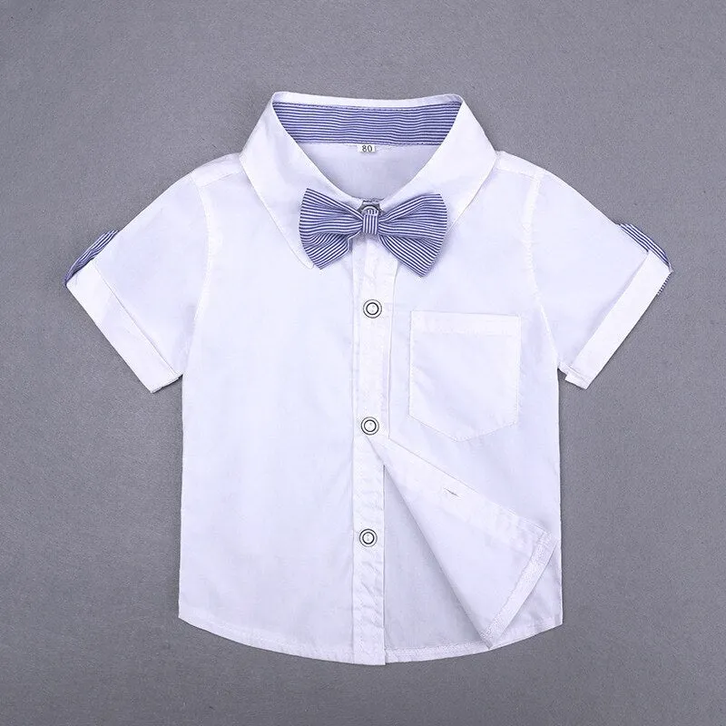 Toddler Boys Clothing Set Summer Baby Suit Shorts Shirt 1 2 3 4 Year Children Kids Clothes Suits Formal Wedding Party Costume