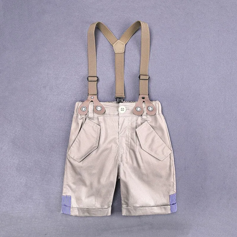 Toddler Boys Clothing Set Summer Baby Suit Shorts Shirt 1 2 3 4 Year Children Kids Clothes Suits Formal Wedding Party Costume