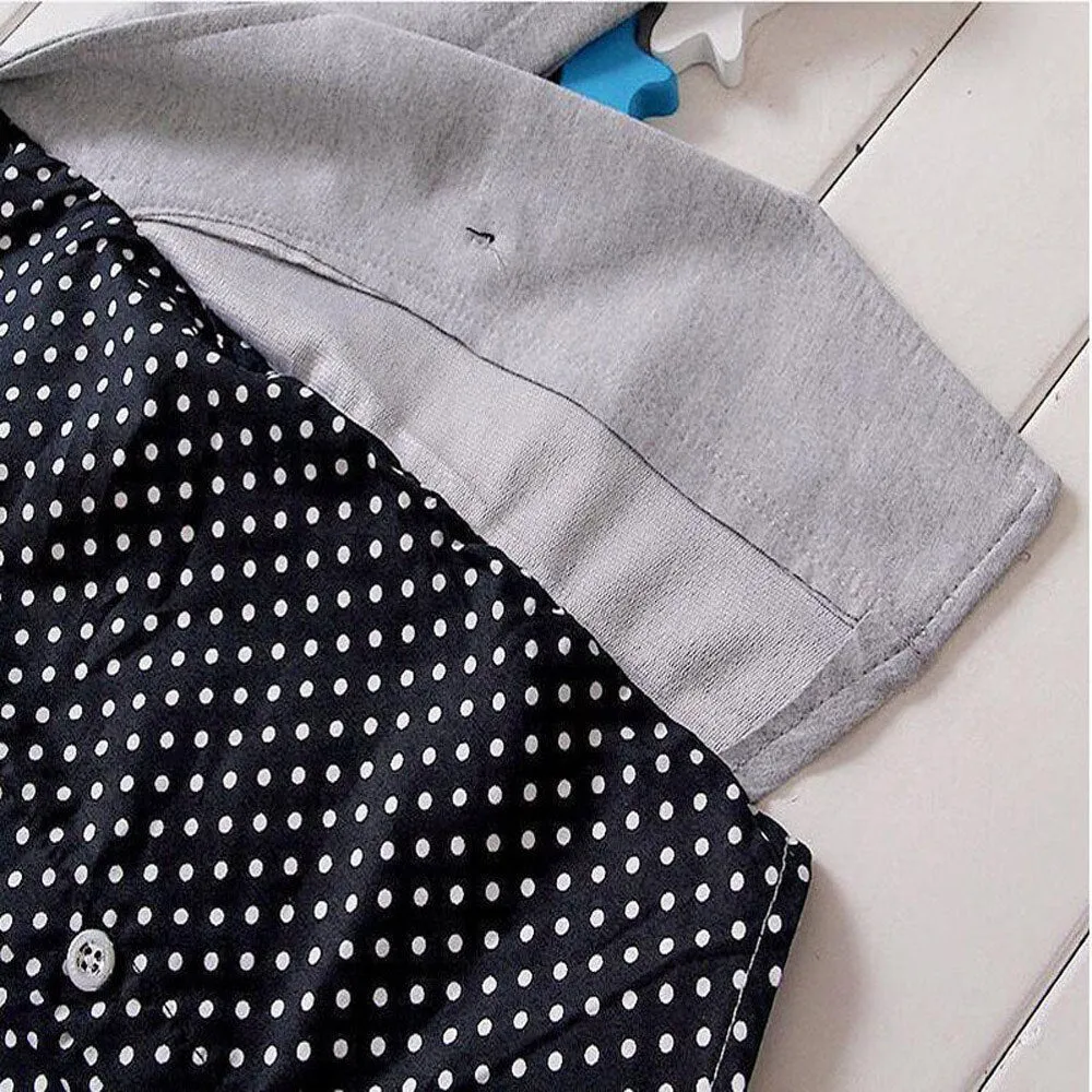 Toddler Summer 2019 Kid Boys Clothes Formal Dot Bowtie Long Sleeve Shirt Pants Boys Outfits Causal Kids Clothing For Boys Sets