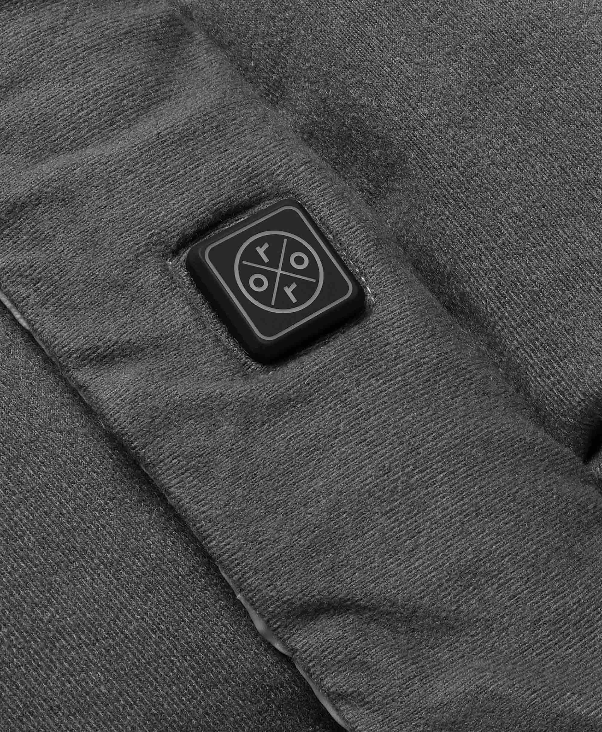 Unisex Heated Puffer Down Scarf - Light Gray