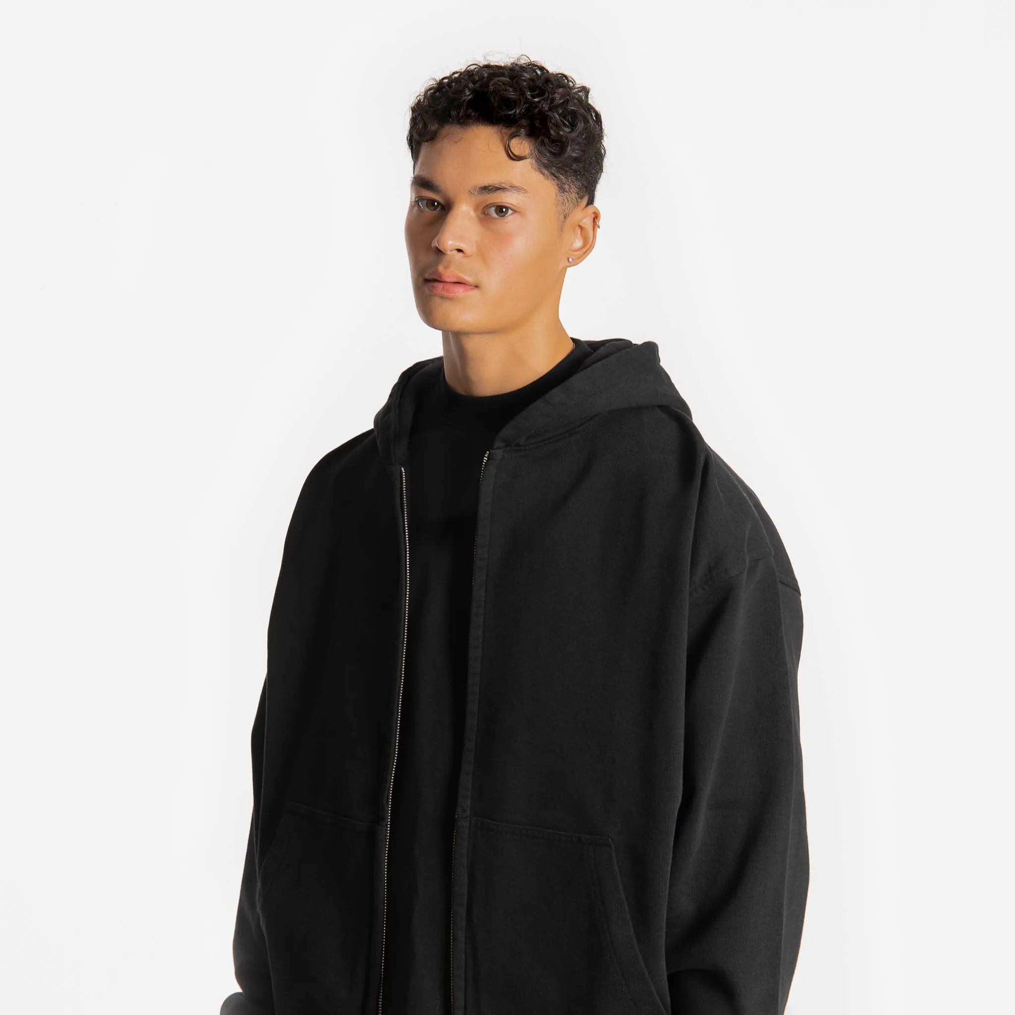 Zip Hoodie - Black