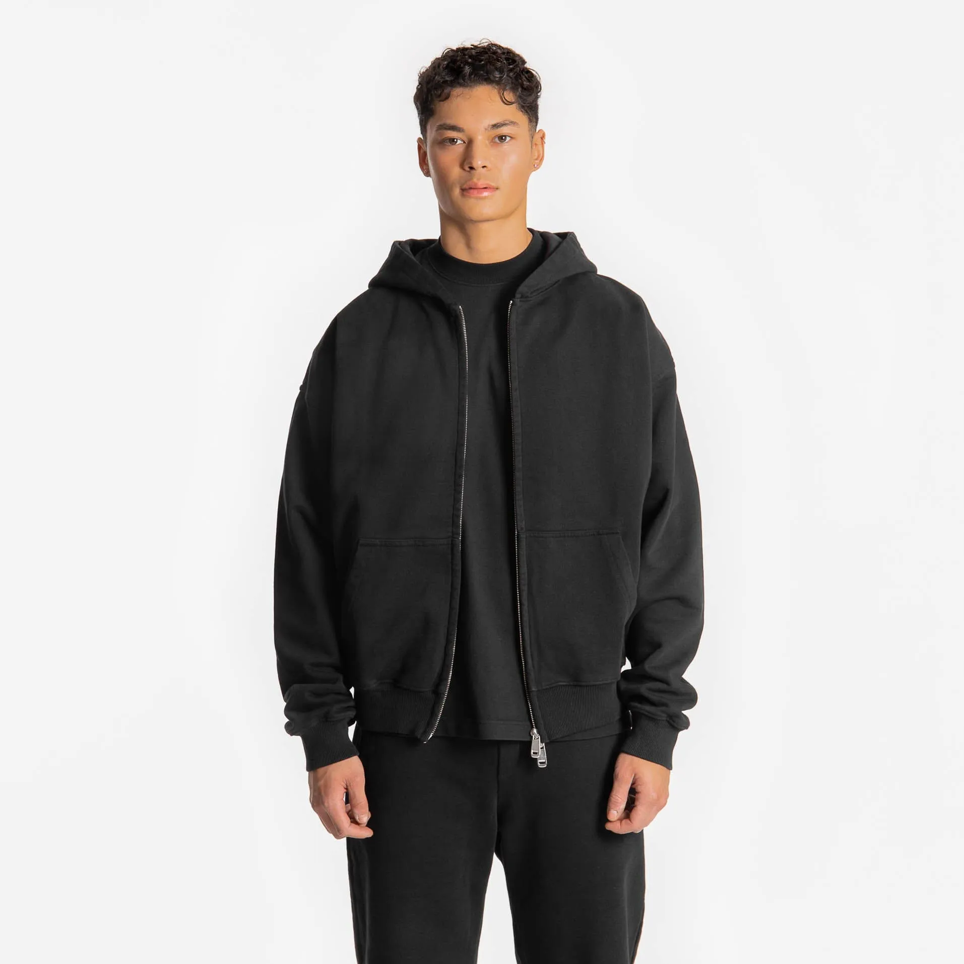 Zip Hoodie - Black